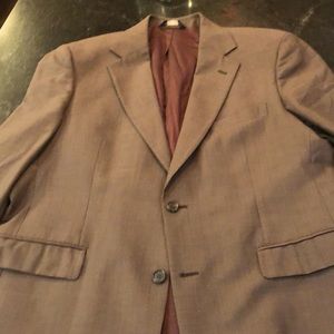 Brooks Brothers 349 suit. Flex wool in olive with black houndstooth pattern.